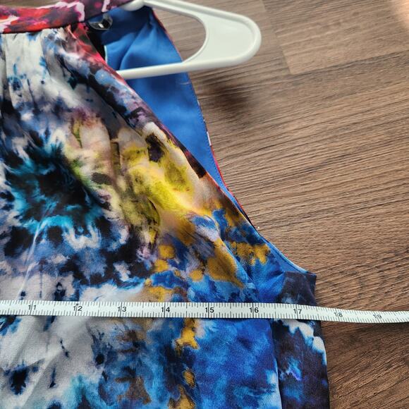Alice + Olivia Silk Halter Top XS Tie Dye‎ Designer Party Resortwear Cocktail - Picture 7 of 8